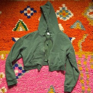 Cotton On Olive Crop Hoodie